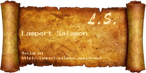 Lampert Salamon névjegykártya